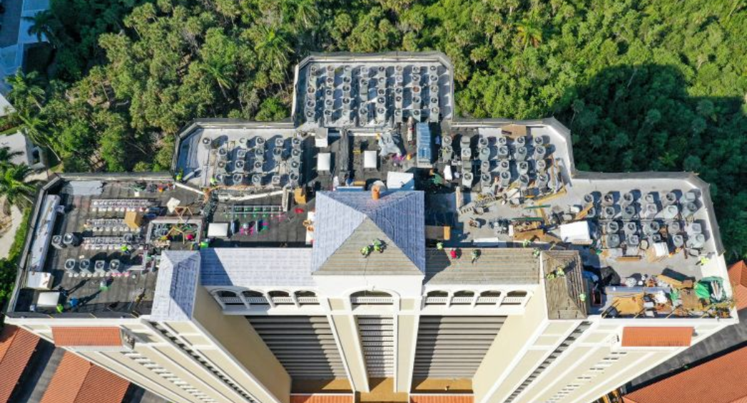 HVAC Installation and Roof Replacement at St. Marissa Condo located in Naples by Crowther Roofing and Cooling