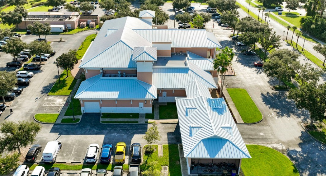 North Port Police Station metal roof replacement by Crowther Roofing and Cooling