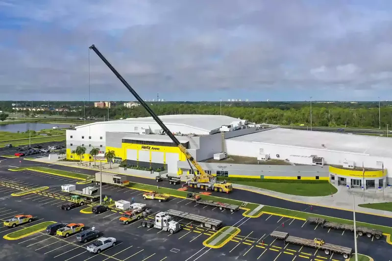 Roof Replacement at Hertz Arena in Fort Myers by Crowther Roofing and Cooling